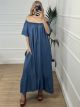 Shoulders Denim Dress