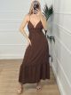 Backless X Dress/Chocolat