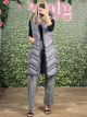 Sleeveless Puffer Jacket-3060/Grey