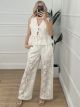 Lace Vest Set/White