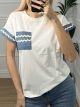 T-shirt Denim Waves/White