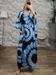 Viscose Tunic Maxi Dress/Chocolat-Ciel