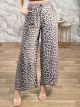 Cotton Highwaist Animal Pants-2506/Grey