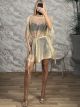 Full Fringed Knitted Dress-Kimono-006/Light Gold