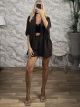 Viscose Casual Kimono Shorts Set/Chocolat