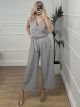 Vest Jumpsuit Buttons/Grey