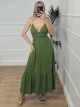 Backless X Dress/Khaki