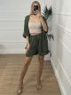 Casual Kimono Shorts Set/Khaki