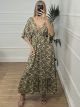 Silk Dress-21-9/Khaki