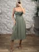Midi Dress 3 Buttons/Khaki