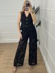 Lace Vest Set/Black