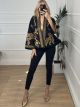 Boho Εmbroidered Kimono/Black-Gold