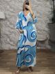 Viscose Tunic Maxi Dress/White-Ciel