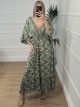Silk Dress-21-9/Green