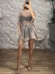 Full Fringed Knitted Dress-Kimono-006/Steel