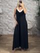 Ve Lurex Neck Maxi Dress-57115/Black