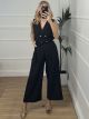 Vest Jumpsuit Buttons/Black