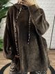 Leopard Hood Cord Sweatshirt-19652/Choco