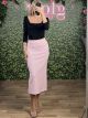 SuperSoft Midi Pencil Skirt/Pink
