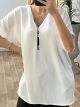 Zipper Plus Top/White
