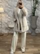 Soft Fur Coat-55673/Ecru