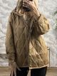 Quilted Hooded Jacket-5680/Camel