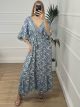 Silk Dress-21-9/Blue