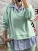 Soft Stripes Ve Shirt Sweatshirt/Mint