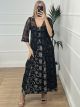 Lace Maxi Kimono-915/Black