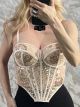 Corset Sequins & Lace/Beige
