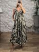 GoldenThread Cotton Maxi Dress-9573/Khaki