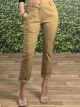 CutOut Elastic Pants/Camel