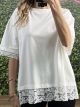 Lace Openback T-Shirt/White