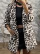 Long Leopard Hooded Fur-7897/Ecru