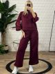 Sequins Set-11333/Burgundy