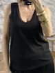 Sleeveless Lace Elastic Top/Black