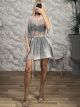 Full Fringed Knitted Dress-Kimono-006/Silver