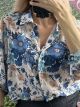 BouquetForal Muslin Shirt/Blue