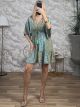 Short Sleeves Silk Mini Dress-6720/Veraman