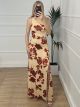 Cut Out Glow Dress/Ecai-Beige Floral