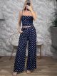 Polka Dot Retro Set-5485/Navy Blue