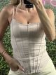 Corset Lace Top/Beige