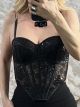 Corset Sequins & Lace/Black