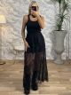 Lace Knitted Dress-4531/Black