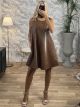 Alpha Leather Dress/Camel