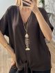 Fish Necklace Top/Chocolat