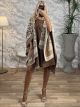 Wool Leopard Poncho Cardigan/C&E