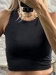 GLOW Sleeveless Top/Black