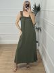 Maxi Leopard Ruffle Dress/Khaki