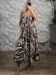 GoldenThread Cotton Maxi Dress-9573/Chocolat